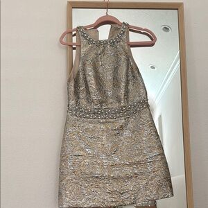Silver and Gold Sleeveless Dress